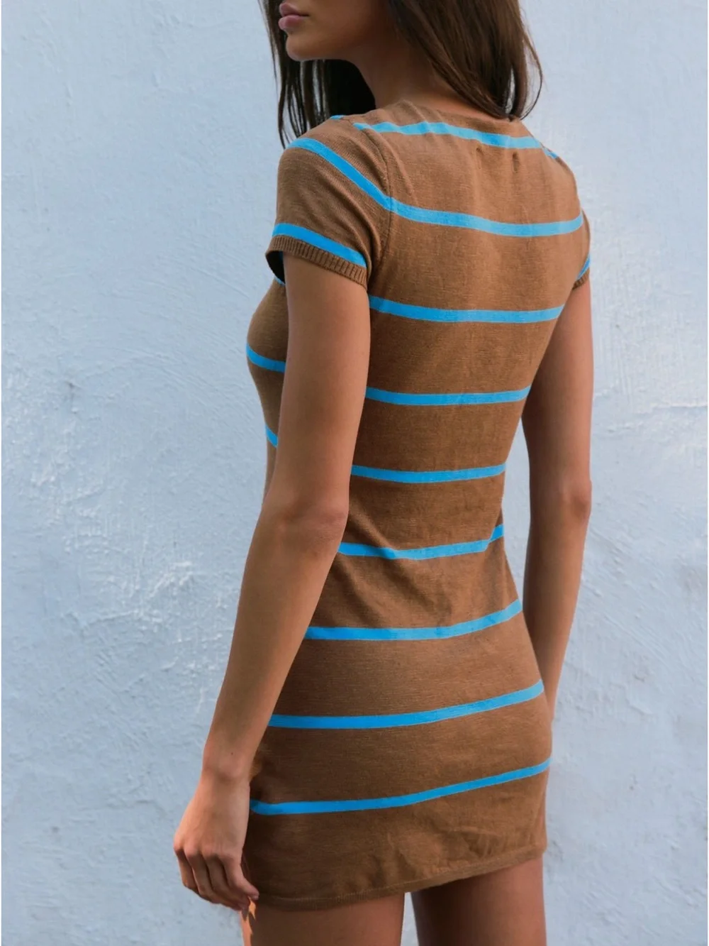 NWT Free People Sinclair Sweater Mini Dress - Mocha Combo